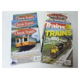 (2) Trains & (4) Classic Trains Magazines