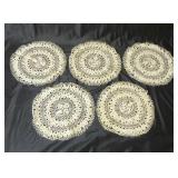 Set of 5 Crochet Doilies ~ 8" Across