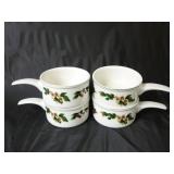 Set of 4 Cades Cove Handled Soup Bowls