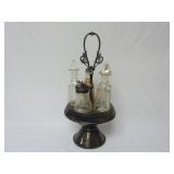 Antique Silver Plate Cruet Condiment Set