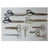 Lot of 10 ~ Vintage Metal Scissors
