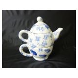 Single Serve Stackable Tea Pot & Cup Set