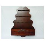 Vintage Cape Craft Wood Wall Hanging Spoon Rack