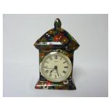 Linden Quartz Floral Clock ~ 5.75" Tall