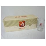 Set of 8 OB Oriental Brewery Lager Beer Glasses