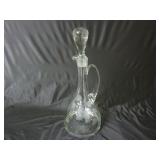 Etched Glass Carafe w/ Ground Glass Stopper