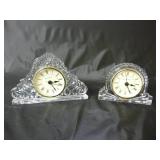 (2) Shannon Irish Crystal Desk Clocks