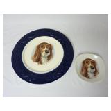 (2) Bavaria German Spaniel Dog Plates