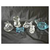 Lot of Art Glass Figures & Paperweights