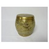 Brass Metal Chinese Dragon Tobacco Jar