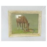 Mid-Century CW Anderson Mare & Foal Framed Print
