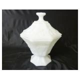 Vintage Anchor Hocking Milk Glass Candy Dish
