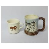 (2) Vintage Mugs ~ Fox & Garfield