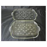 Vintage Hazel Atlas Teardrop Glass Snack Plates