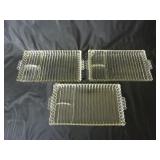 Vintage Hazel Atlas Ball & Rib Glass Snack Plates