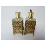 Set of Vintage Perfume Bottles ~ Metal Wrapped