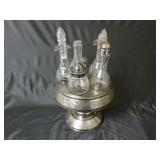 Antique Silver Plate Cruet Condiment Set