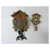 (2) Vintage Cuckoo Clocks ~ West German & German