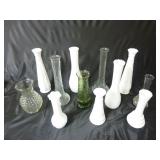Lot of 12 Vases ~ Some Milk Glass