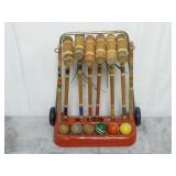 Vintage Wooden Croquet Set