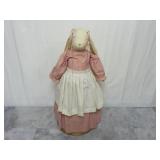 Tall Bushel Basket Decorative Country Bunny