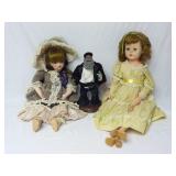 (2) Vintage Dolls & (1) Hip Hop Santa Claus