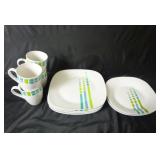 Royal Norfolk Teal & Green Dishes