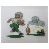 1976 Homco USA Football Player Wall Hangings