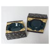 (2) Sets of 4 Hunter Green Table Casuals Bowls
