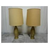Mid-Century Plasto Ltd Table Lamps w/ Shades
