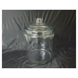 Very Large Glass Covered Canister