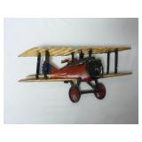 1978 Homco Bi-Plane / Airplane Metal Wall Hanging