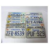 Lot of 10 Virginia Metal Vehicle License Plates