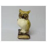 Vintage Owl Coin Bank Bookend ~ 10" Tall