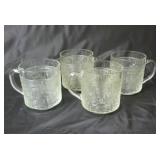 Set of 4 Arcoroc USA Basketweave Mugs