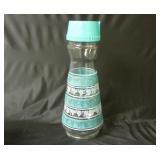 Mid-Century Admiral Aqua & White Beverage Carafe