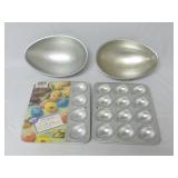Lot of Wilton Egg Shaped Cake Pans