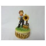 Vintage Boy w/ Gramophone Music Box