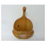 Wooden Paper Plate Holder w/ Watermelon Art
