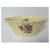 Vintage Handled Floral Centerpiece Bowl