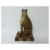 13" Tall Cat Statue / Figure Signed David