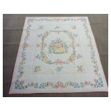 Vintage 1975 Handmade Needlepoint Blanket