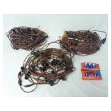 3 Strings of Vintage C-7 Christmas Lights & Bulbs