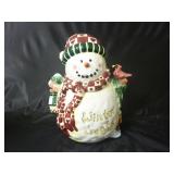 Winter Treat Snowman Cookie Jar ~ 10.5" Tall