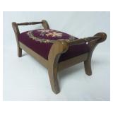Vintage Paragon Art Needlepoint Foot Stool