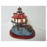 Stained Glass Lighthouse Lamp ~ Tested & Working