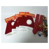 (4) Santa Hats & (3) Christmas Neck Ties