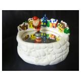 Ice Skating Santa Music Box