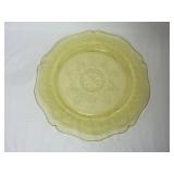 Yellow Depression Glass 11" Plate