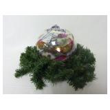 6" Formano Blown Glass Ornament & Wreath